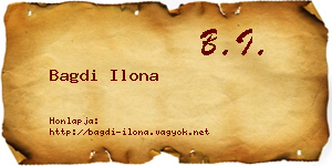 Bagdi Ilona névjegykártya